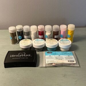 Stampin’ Up! & Martha Stewart Embossing Powder Set Lot of 15 items